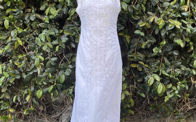White Dress made by Vintage Lace Tableclothes