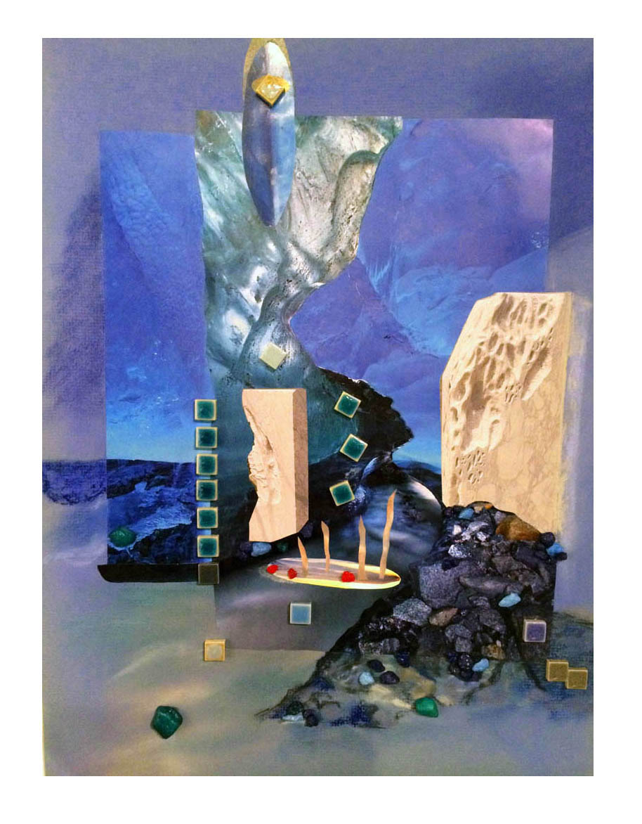 Blue Cave Dream 15_x21_ mixed med